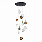 Люстра светодиодная с сферическими стеклянными плафонами Splatter варинант исполнения - 6 | Loft Concept в Москве