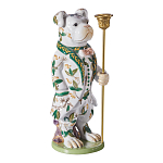 Подсвечник в виде собачки из фарфора с бронзовыми элементами Eden Garden варинант исполнения - 5 | Loft Concept в Москве