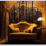 Настольная лампа c абажуром в форме купола из натурального камня  Heavenly Harmony варинант исполнения - 6 | Loft Concept в Москве