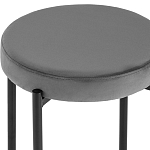 Табурет с мягким круглым сиденьем RIO Grey варинант исполнения - 4 | Loft Concept в Москве