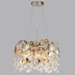 Люстра с декоративными подвесками из прозрачного стекла в форме монеток FAIRYTREE Light варинант исполнения - 4 | Loft Concept в Москве