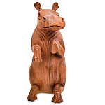 Статуэтка деревянная в виде бегемота Hippopotamus of the World варинант исполнения - 2 | Loft Concept в Москве