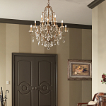 Люстра многоярусная с 12-ю лампами и стеклянными подвесками в классическом стиле Feiss варинант исполнения - 3 | Loft Concept в Москве