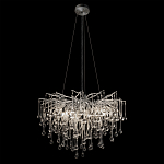 Люстра подвесная с прозрачными стеклянными подвесками в форме капель Диаметр 60 см Droplet Chandelier варинант исполнения - 11 | Loft Concept в Москве