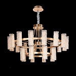 Люстра двухъярусная круглая с текстурными цилиндрическими плафонами Glimpse варинант исполнения - 9 | Loft Concept в Москве