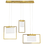 Подвесной геометрический светильник со стеклом Rectangle Geometry Trio Glass Chandelier варинант исполнения - 2 | Loft Concept в Москве