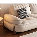 Диван кожаный с каркасом из массива дерева Furniture Medieval варинант исполнения - 3 | Loft Concept в Москве