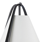 Торшер с черным каркасом и белым тканевым абажуром в форме конуса Stylish Solution варинант исполнения - 2 | Loft Concept в Москве