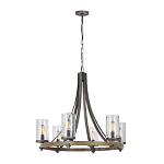 Люстра с цилиндрическим плафонами из толстого волнистого стекла в индустриальном стиле Feiss варинант исполнения - 8 | Loft Concept в Москве