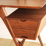 Письменный стол прямоугольный с 2-мя ящиками и полкой Idenontal варинант исполнения - 4 | Loft Concept в Москве