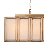 Люстра прямоугольная с каркасом золотого цвета Soft Glow Lamps варинант исполнения - 3 | Loft Concept в Москве