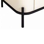 ТВ-тумба белая с чёрной столешницей с 2-мя дверками и ящиком San Marco варинант исполнения - 5 | Loft Concept в Москве