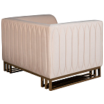 Кресло велюровое бежевое Cubic Silhouette варинант исполнения - 2 | Loft Concept в Москве