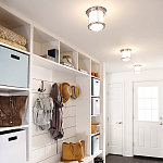 Потолочный светильник для ванных комнат со стеклянным плафоном и одной лампой Hinkley варинант исполнения - 4 | Loft Concept в Москве