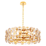 Люстра круглая золотого цвета с круглыми хрустальным элементами Solyria варинант исполнения - 1 | Loft Concept в Москве