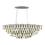 Люстра с подвесками в форме капель на серебристом каркасе Raindrop варинант исполнения - 3 | Loft Concept в Москве