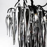 Люстра со стеклянными подвесками дымчатого цвета Ambre Glass Chandelier 70 варинант исполнения - 2 | Loft Concept в Москве