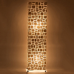 Торшер из перламутра на металлическом каркасе Indonesian Tower варинант исполнения - 4 | Loft Concept в Москве