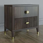 Тумба прикроватная с двумя ящиками Elsa Dreams Walnut варинант исполнения - 1 | Loft Concept в Москве