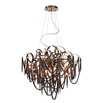 Люстра подвесная с объемной композицией из скрученных лент и металлических цепочек Atlantis Chain варинант исполнения - 2 | Loft Concept в Москве