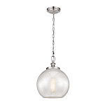 Подвесной светильник с прозрачным стеклянным плафоном в форме шара в современном стиле на цепи Feiss варинант исполнения - 2 | Loft Concept в Москве