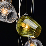 Люстра каскадная с 5-ю разноцветными стеклянными плафонами Kaleido варинант исполнения - 10 | Loft Concept в Москве