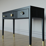 Дизайнерский Письменный стол Elsa Dreams Black с тремя ящиками варинант исполнения - 2 | Loft Concept в Москве