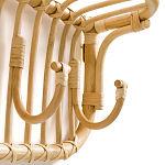 Настенная вешалка из ротанга с полкой Willa Wall Shelf Hanger варинант исполнения - 3 | Loft Concept в Москве