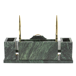 Настольный письменный набор из змеевика с подставкой под календарь Successful Leader варинант исполнения - 3 | Loft Concept в Москве