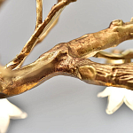 Люстра в виде золотой ветки с цветами Glass Flower Pendant Light варинант исполнения - 8 | Loft Concept в Москве