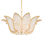 Люстра в форме тюльпана с лепестками из прозрачных стеклянных бусин Hanging Flowers варинант исполнения - 3 | Loft Concept в Москве