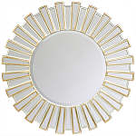 Зеркало круглое с лучами из зеркальных фацетов Silver Facet варинант исполнения - 1 | Loft Concept в Москве