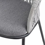 Стул барный с декоративным плетением на спинке и подлокотниках Chair Weave варинант исполнения - 7 | Loft Concept в Москве