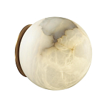 Настенно-потолочный светильник с плафоном в форме шара из алебастра Cryptocrystalline Stone варинант исполнения - 7 | Loft Concept в Москве