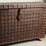 Большой Этнический сундук с металлическим декором  варинант исполнения - 2 | Loft Concept в Москве