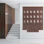 Панно Макраме коричневый цвет  варинант исполнения - 1 | Loft Concept в Москве