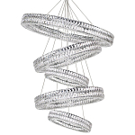 Вертикальная Композиция из круглых Хрустальных светильников Elizabeth Хром варинант исполнения - 1 | Loft Concept в Москве