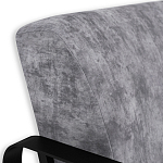 Кресло серый велюр с жесткими подлокотниками на полозьях Ashton варинант исполнения - 5 | Loft Concept в Москве