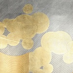 Обои ручная роспись в стиле Арт-деко Namban Colourway SC-289 on gold gilded paper варинант исполнения - 1 | Loft Concept в Москве