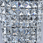 Бра настенное цвета хром с прозрачными квадратными хрустальными подвесками Crystal Regena варинант исполнения - 5 | Loft Concept в Москве