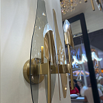 Бра с двумя плафонами дымчатого и янтарного цвета Vertical Glass варинант исполнения - 2 | Loft Concept в Москве