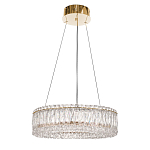 Люстра подвесная круглая из прозрачного хрусталя с золотым корпусом Selfsufficient варинант исполнения - 3 | Loft Concept в Москве