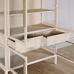 Витрина Primo со стеклянными фасадами и 2 ящиками Светлый дуб варинант исполнения - 4 | Loft Concept в Москве