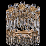 Люстра круглая с декоративными элементами в виде крупных хрустальных цветов Palace Gardens варинант исполнения - 5 | Loft Concept в Москве