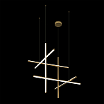 Люстра с 6-ю  пересекающимися цилиндрическими плафонами на тонких тросах Trumpet tube варинант исполнения - 3 | Loft Concept в Москве