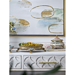 Чаша с цветочным орнаментом на бронзовых ножках Eden Garden варинант исполнения - 2 | Loft Concept в Москве