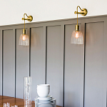 Бра с подвесной лампой на шнуре и ребристым патроном Elstead Lighting варинант исполнения - 2 | Loft Concept в Москве