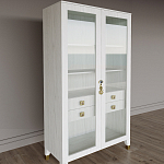 Дизайнерский шкаф витрина Elsa Dreams White с 4-мя ящиками варинант исполнения - 3 | Loft Concept в Москве