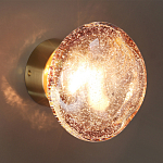 Бра с круглым плафоном из прозрачного стекла с пузырьками воздуха Effervia  варинант исполнения - 5 | Loft Concept в Москве