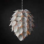 Люстра белая каплевидной формы из цветков лилии White Natural Lines варинант исполнения - 4 | Loft Concept в Москве